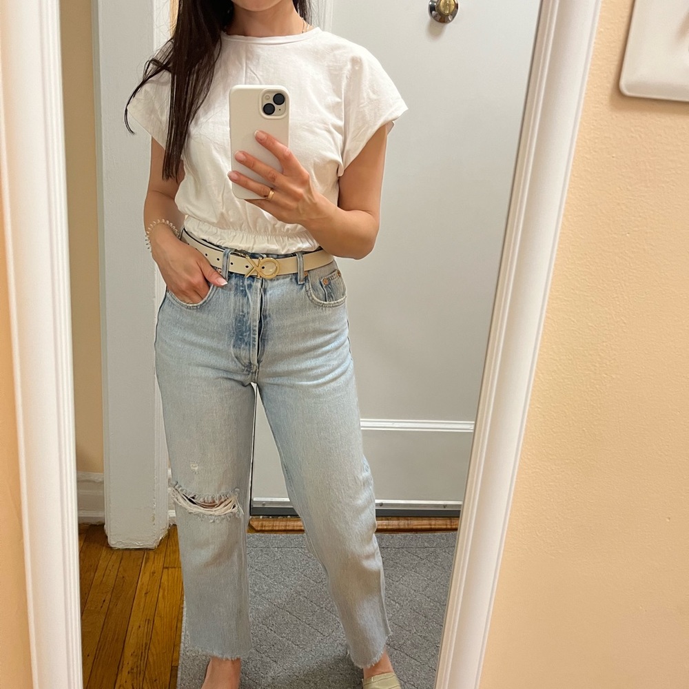 Zara top, S size, white color